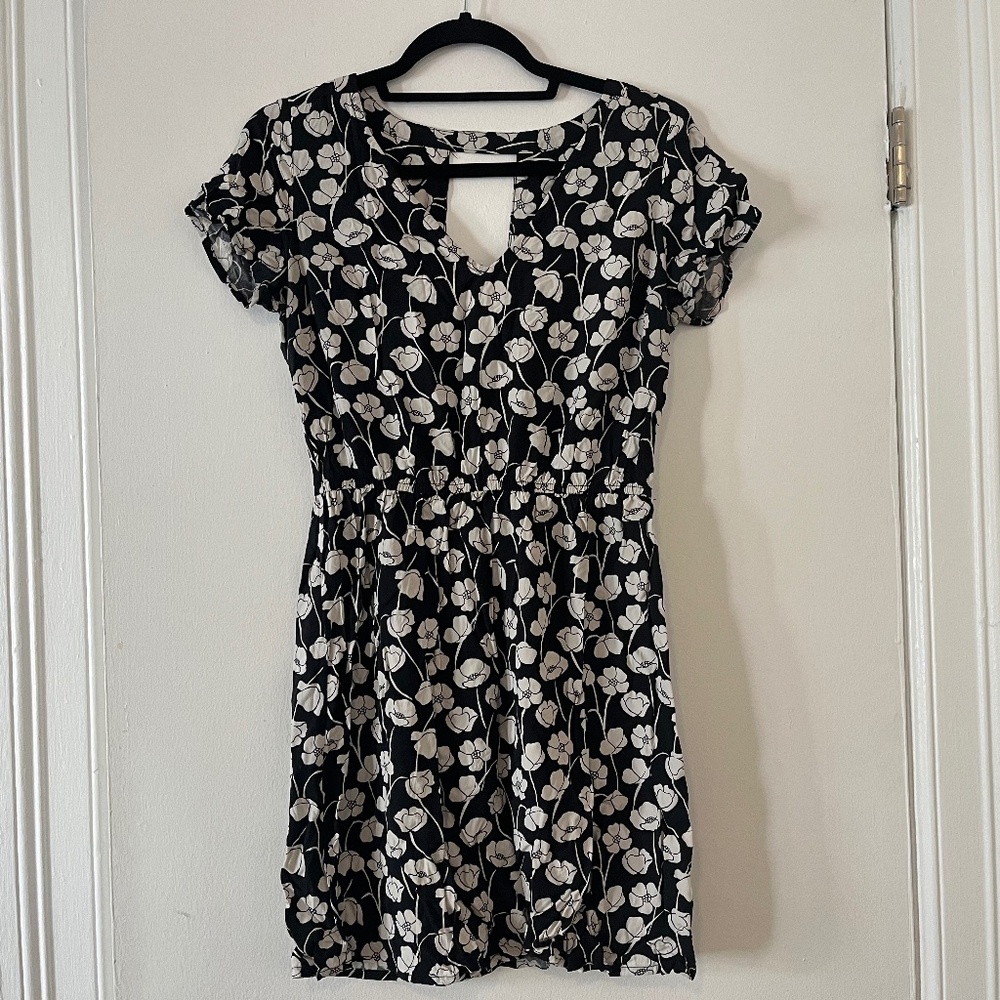 Black and White Floral Dress